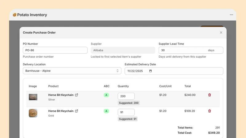 Potato Inventory Management