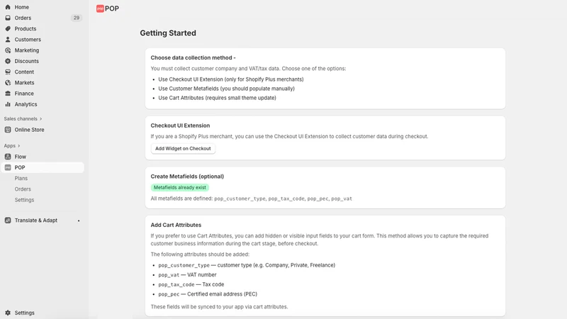 POP: compliant EU invoicing