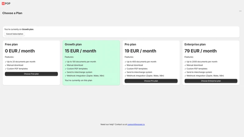 POP: compliant EU invoicing