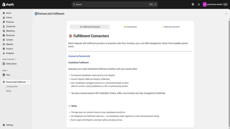 PartnerLinQ Fulfillment