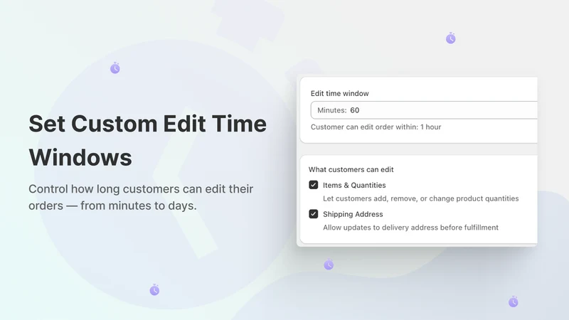 Orderly ‑ Order Edit & Cancel