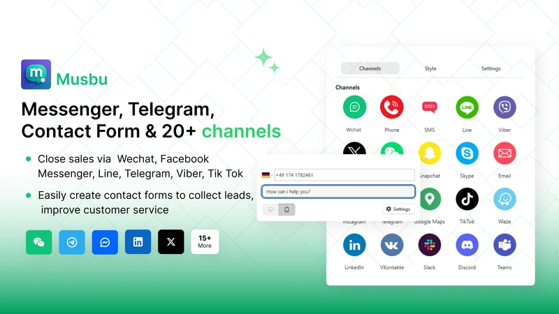 Musbu ‑ WhatsApp Chat Button