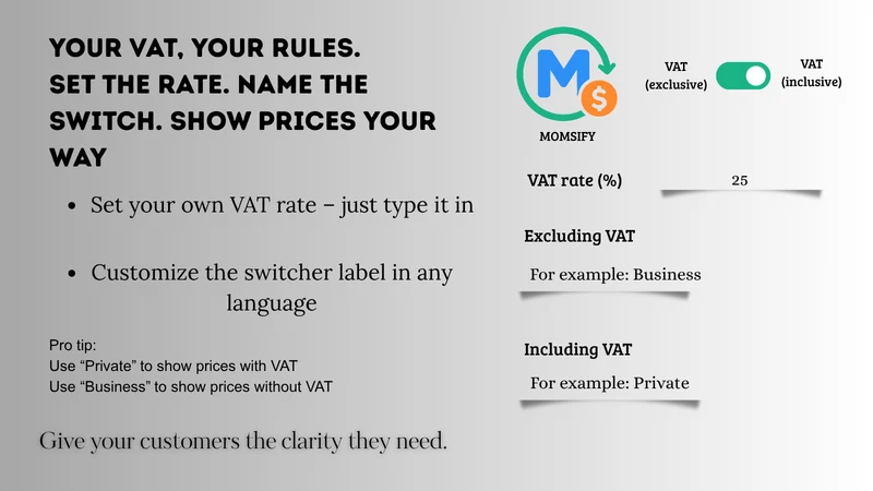 Momsify: B2B VAT Switcher