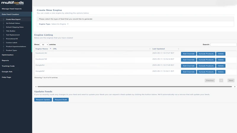 Multifeeds Feed Builder