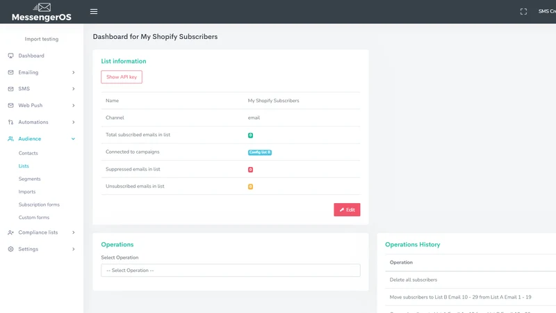 MessengerOS: Email Marketing