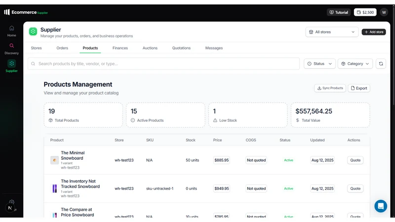 Ecommerce: AI dropship & ecom