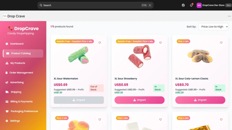 DropCrave Dropship Candy