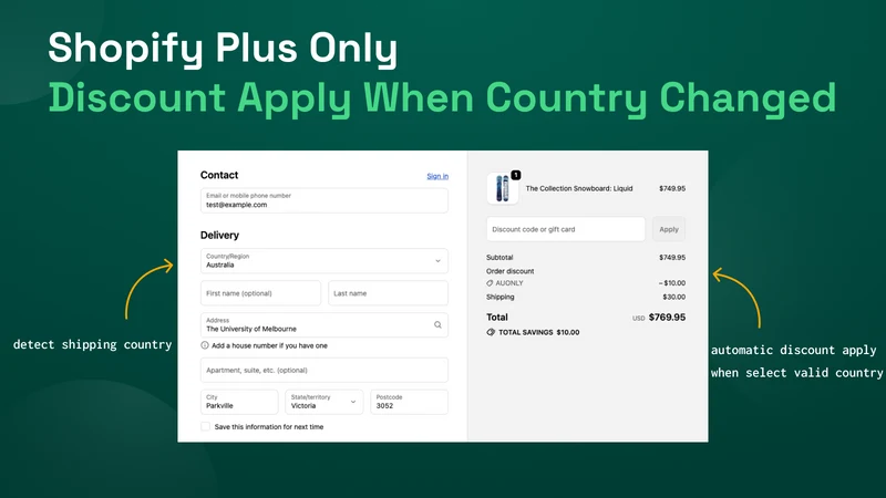 shipping country discount