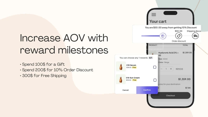 Bountify Cart Gift & Upsell