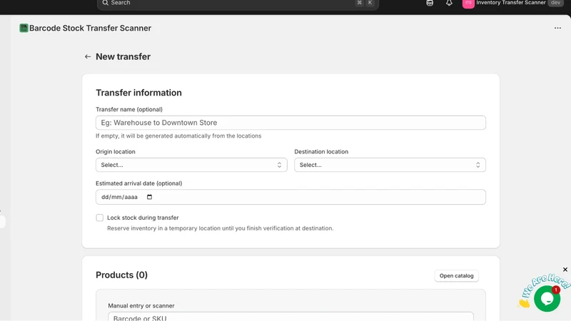 Barcode Stock Transfer Scanner
