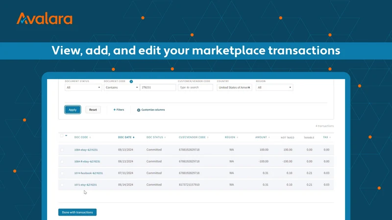 Marketplace Tax Reporting