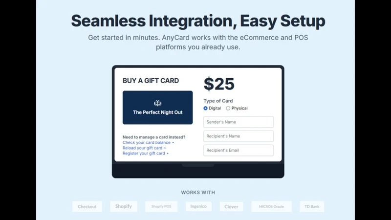 AnyCard: Gift Card Platform