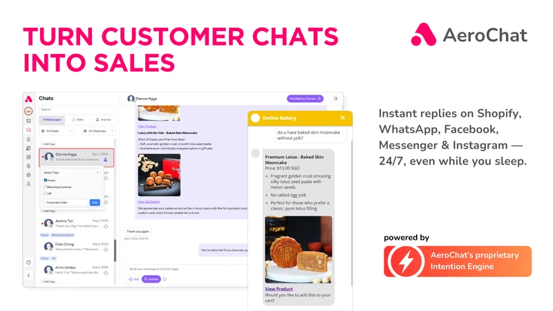 AeroChat AI Chatbot, Live Chat