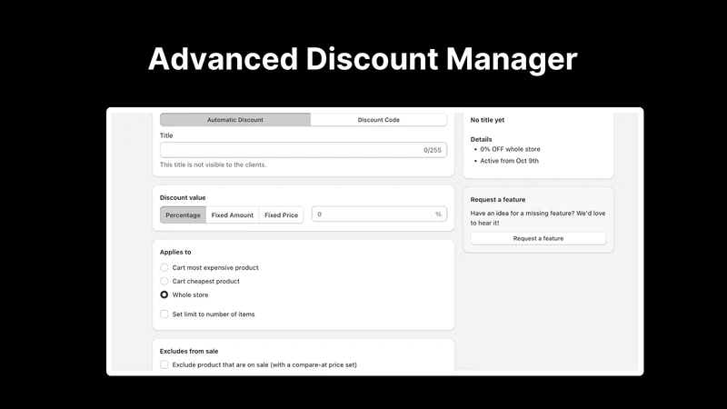 ADM Discount Blocker & Manager