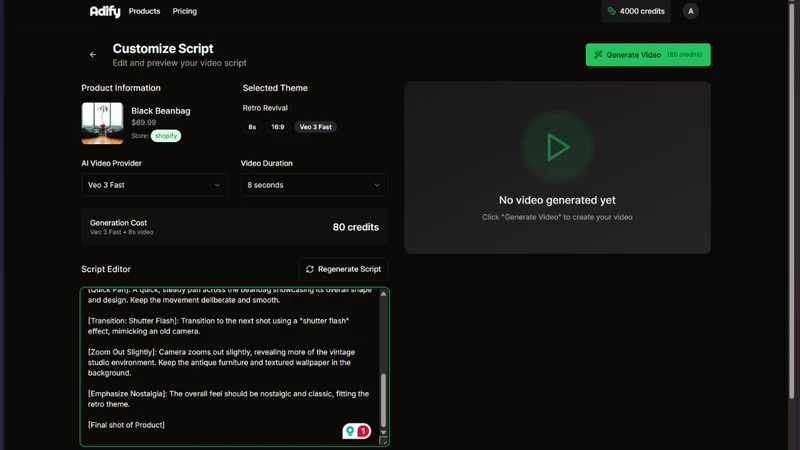 Adify: AI Product Video ads
