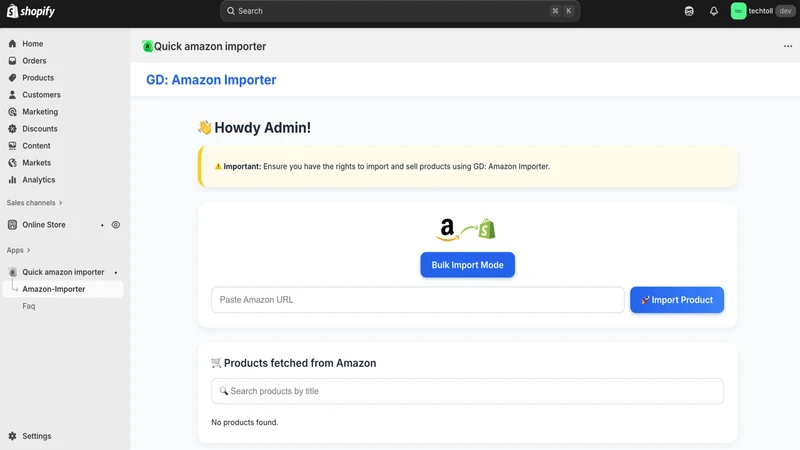 quick amazon impoter