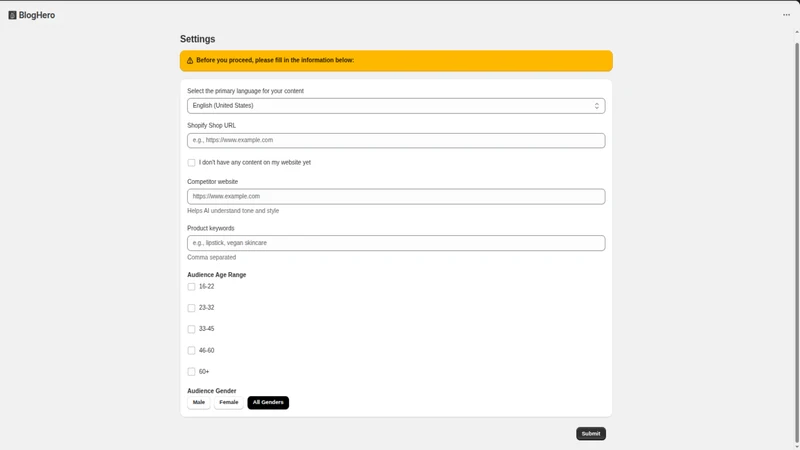 BlogHero ‑ AI Blog & Analytics