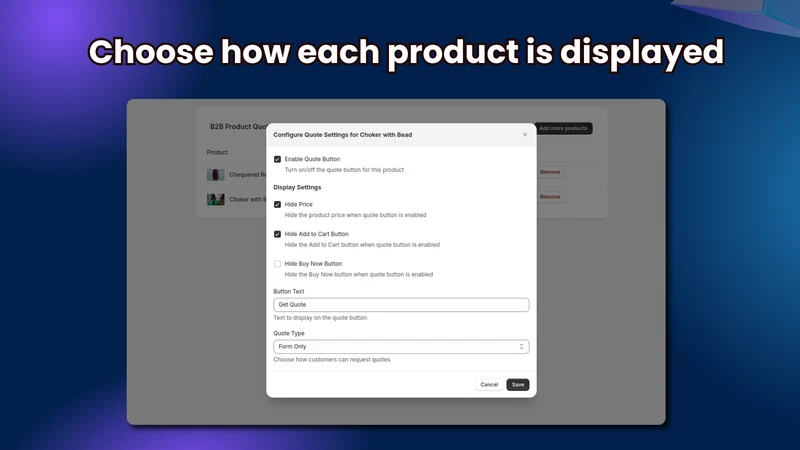 B2B Product Quoter
