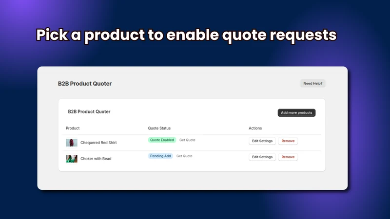 B2B Product Quoter