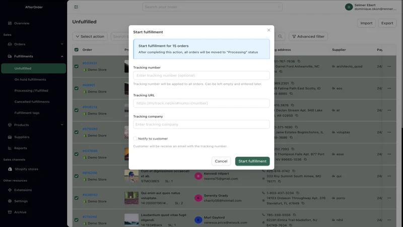 MyOrder: Bulk Fulfillment