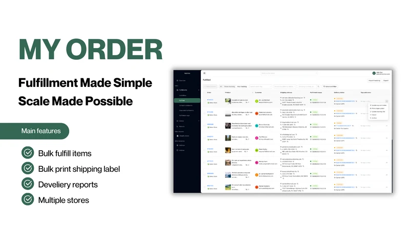 MyOrder: Bulk Fulfillment