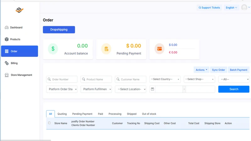 Once Dropshipping