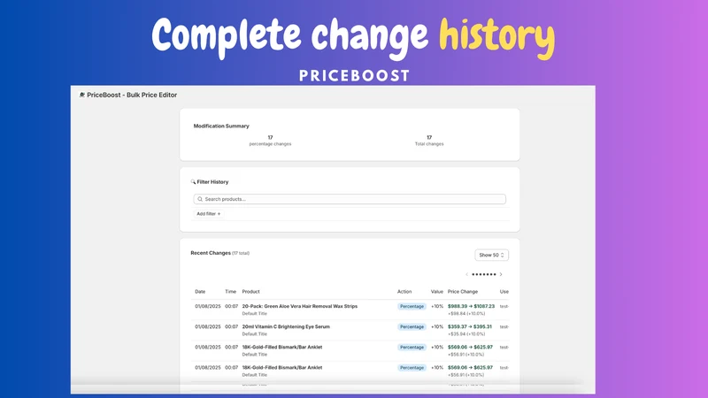 PriceBoost ‑ Bulk Price Editor
