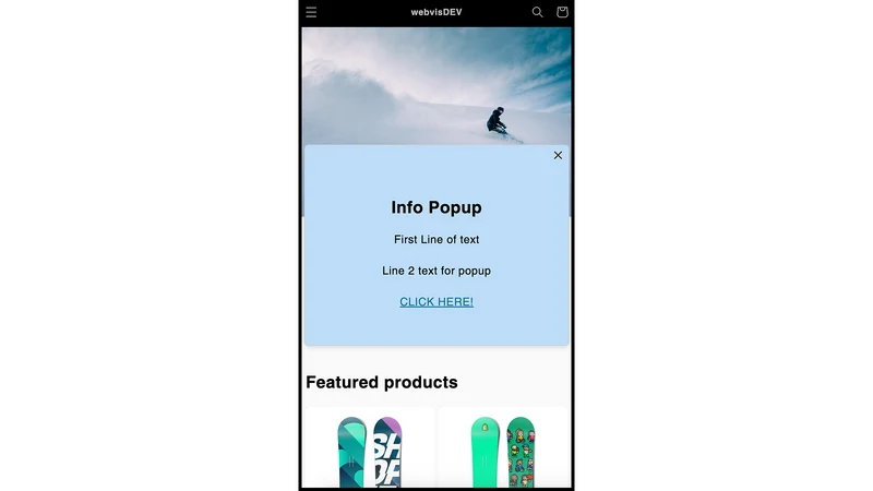 Webvis: Shop Popup