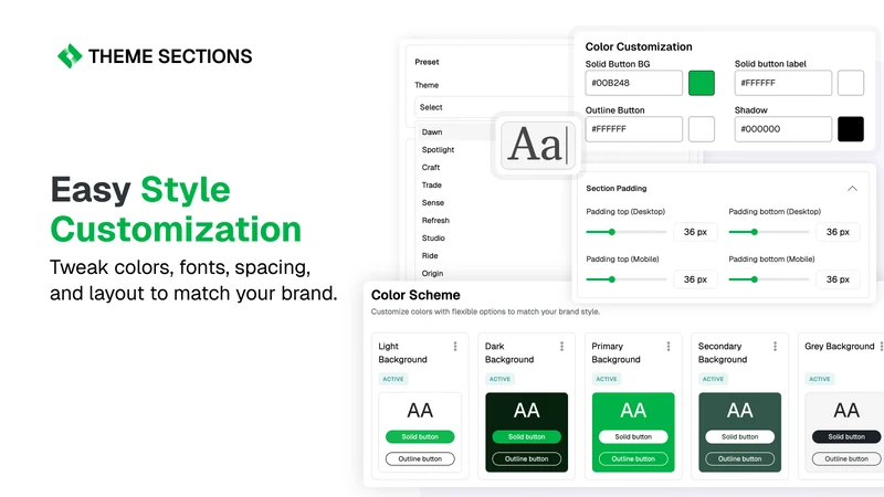 Theme Sections