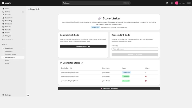Store Unity: Compare and Sync