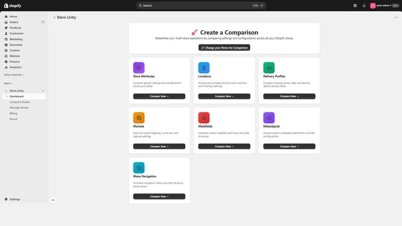 Store Unity: Compare and Sync