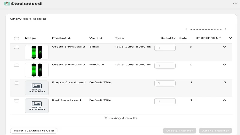 Stockadoodl ‑ Stock Transfers