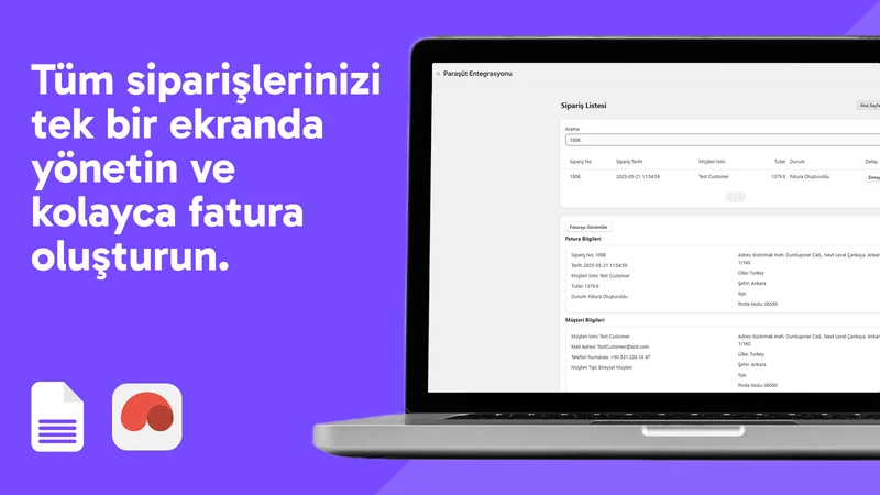 Paraşüt E‑Fatura Entegrasyonu