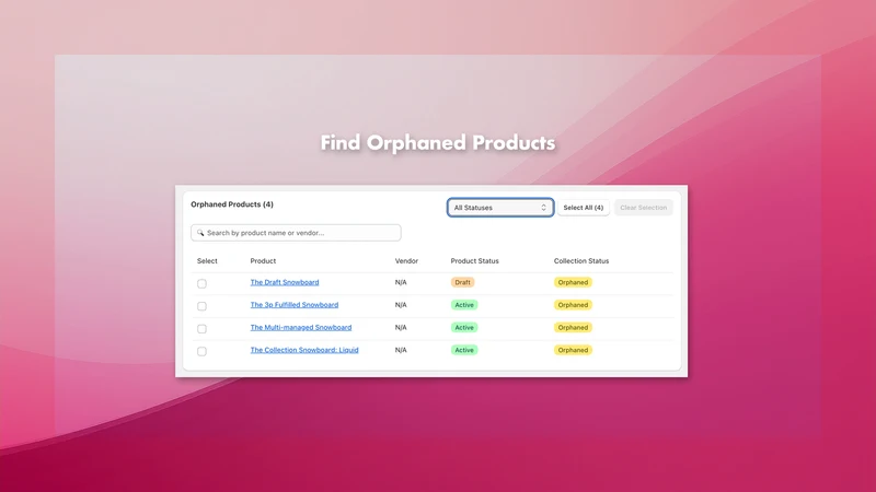 Orphaned Products Manager