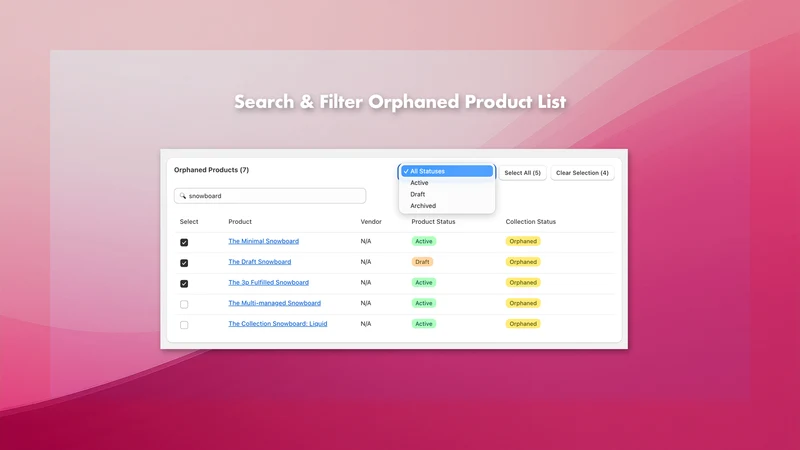 Orphaned Products Manager