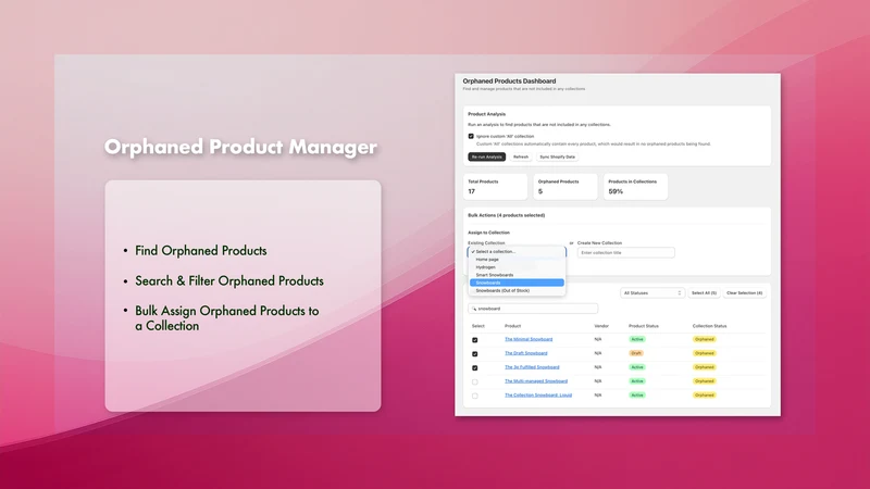 Orphaned Products Manager