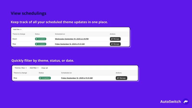 Léon ‑ Theme Scheduler & A/B