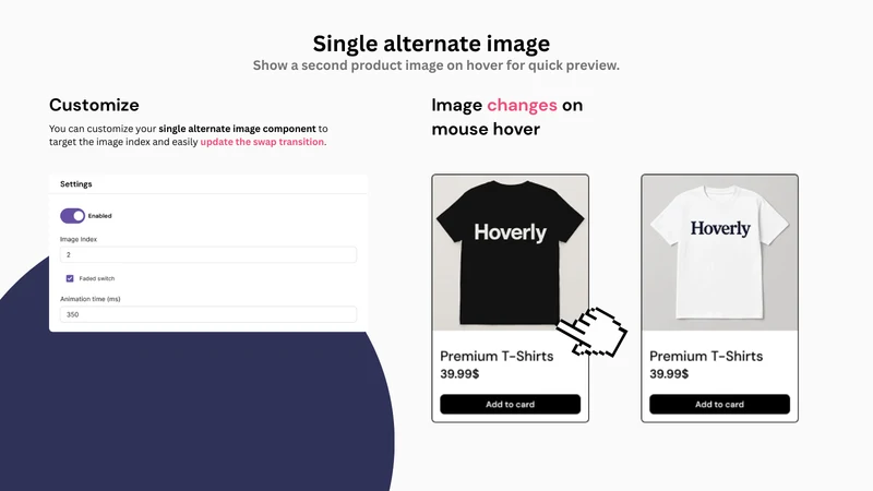 Hoverly ‑ Image Swap & Gallery