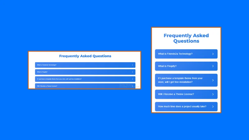 Friends2a FAQ Page Builder