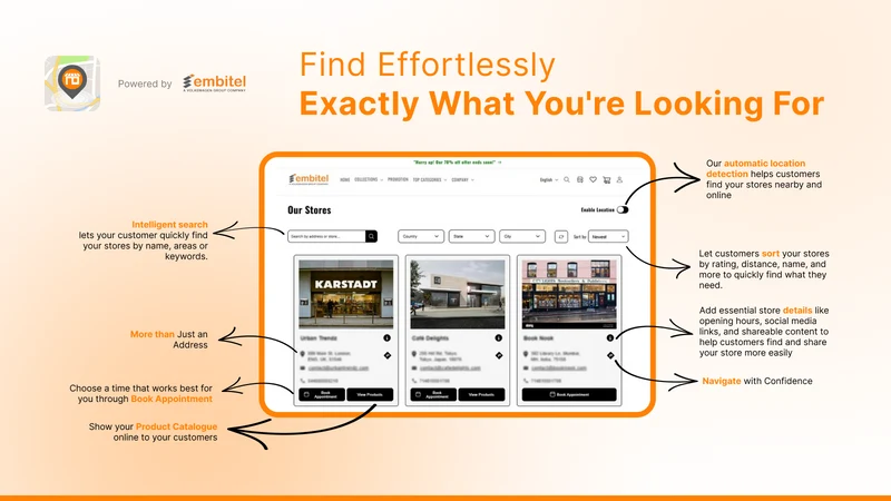 Embitel : Store Locator