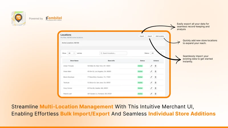 Embitel : Store Locator