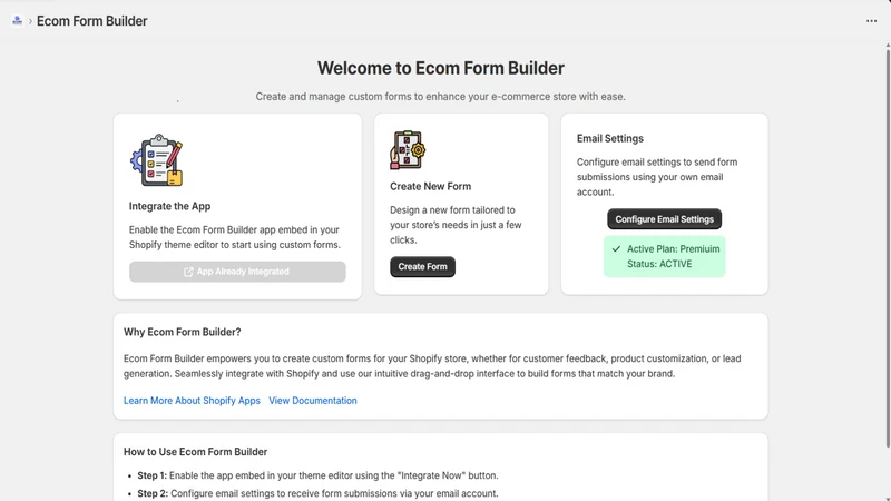 Ecom form builder