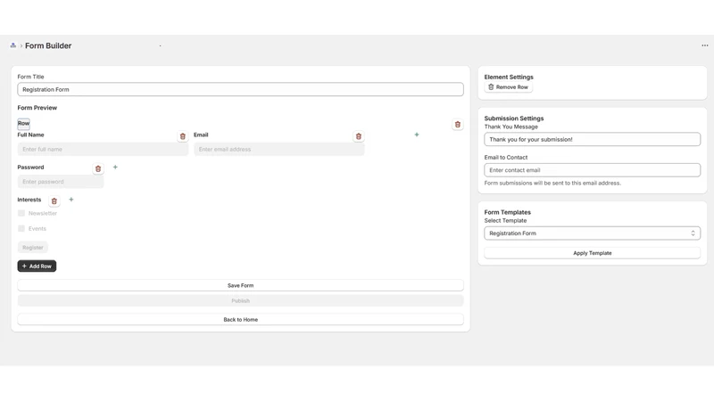 Ecom form builder