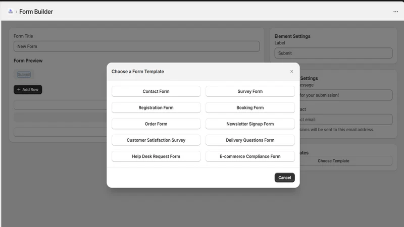 Ecom form builder