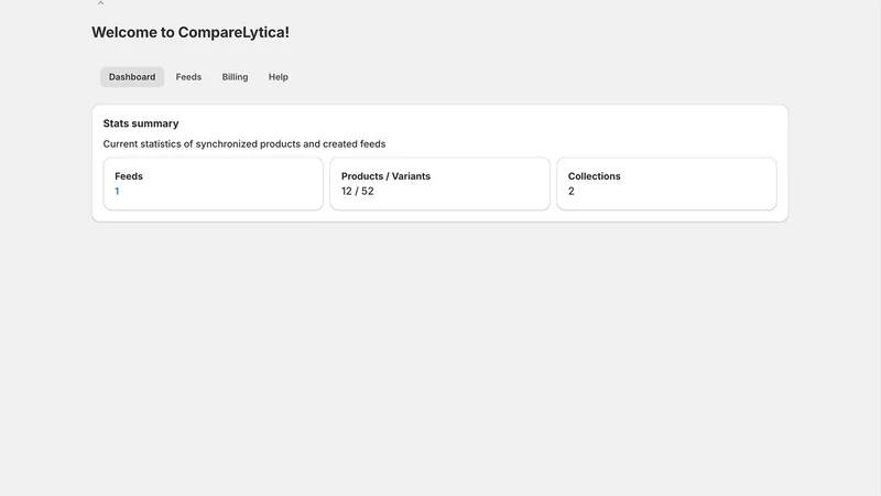 Comparelytica: XML feeds