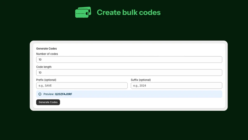 Cody → Bulk Discount Codes