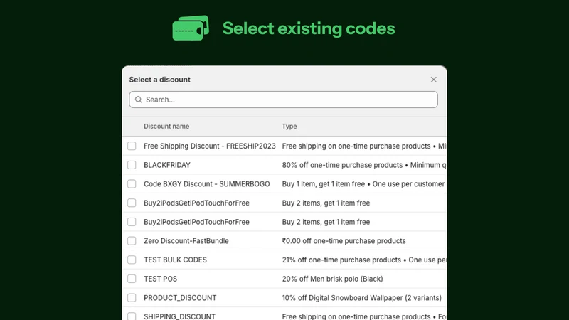Cody → Bulk Discount Codes