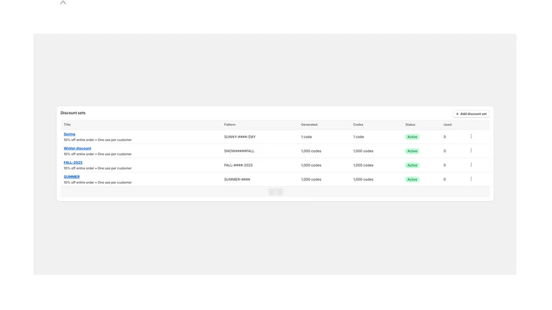 Bulk Discount Code Tool