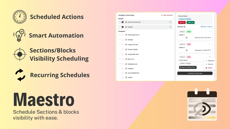 Maestro Visibility Scheduler