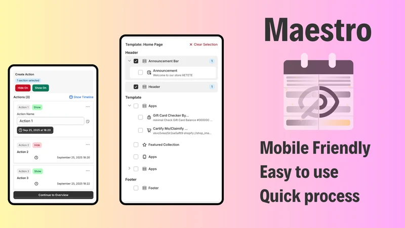 Maestro Visibility Scheduler